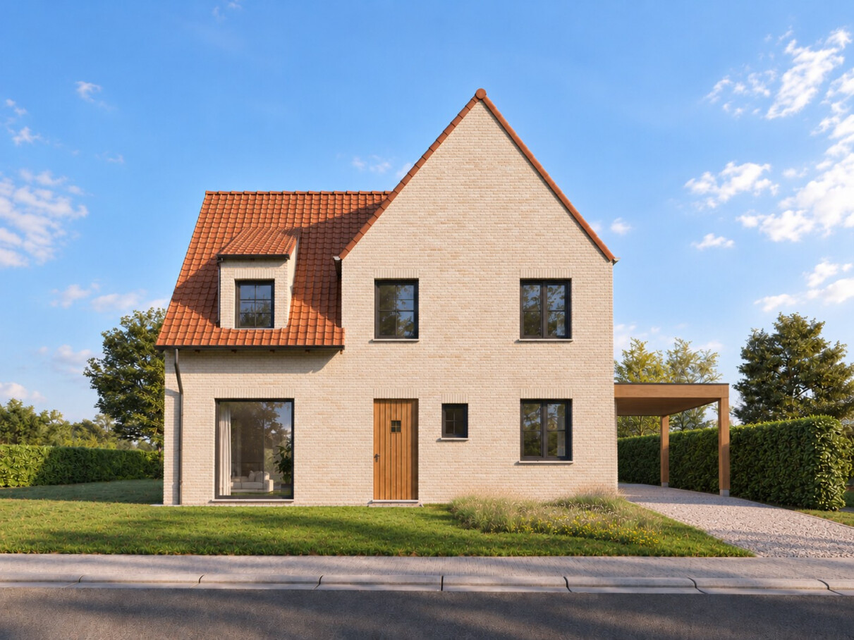 Moderne woning met carport rechts