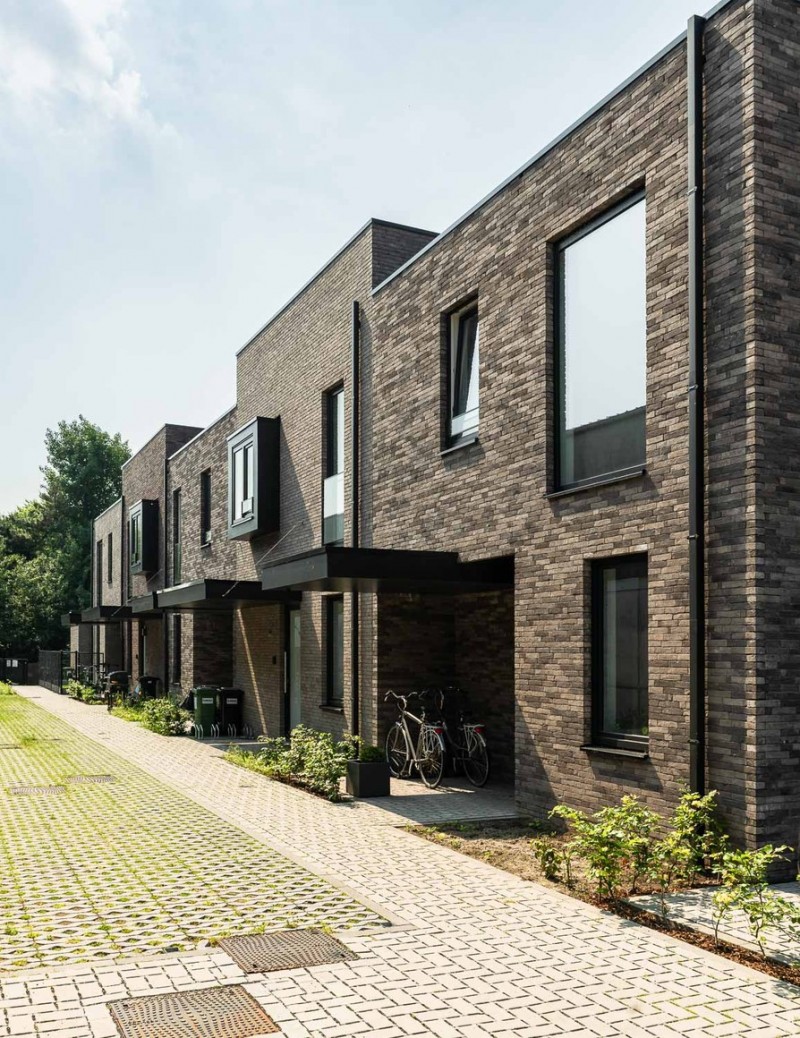Moderne nieuwbouwwoningen op het Eilandje te Gent